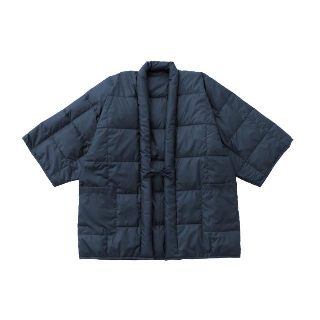 あったか羽毛半天 紳士用 ネイビー[0393010] メーカー直送 ▼返品・キャンセル不可【他商品との同時購入不可】   の通販は