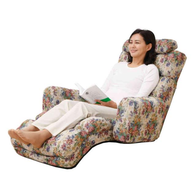 ふかふかリラックスチェアDX 肘あり ゴブラン[0405310] 【直送品】 返品・キャンセル・他商品と同時購入は不可