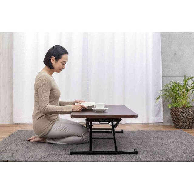 らくらく昇降式フリーテーブル 大理石調[0437310] 【直送品】 返品・キャンセル・他商品と同時購入は不可