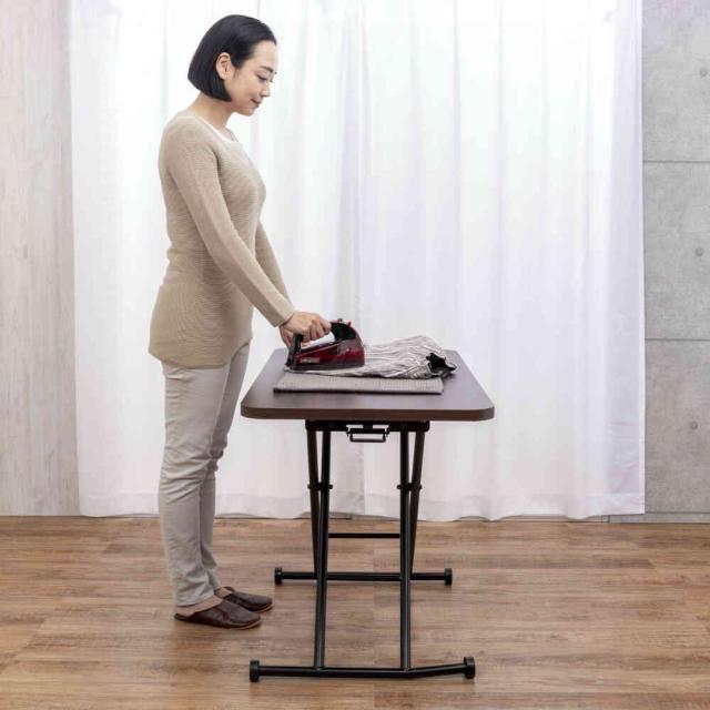 らくらく昇降式フリーテーブル 大理石調[0437310] 【直送品】 返品・キャンセル・他商品と同時購入は不可