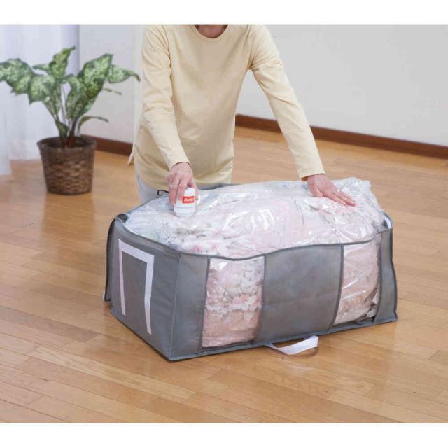 掃除機のいらない圧縮収納ボックス4個+竹炭シート[04383] 【直送品】 返品・キャンセル・他商品と同時購入は不可_2