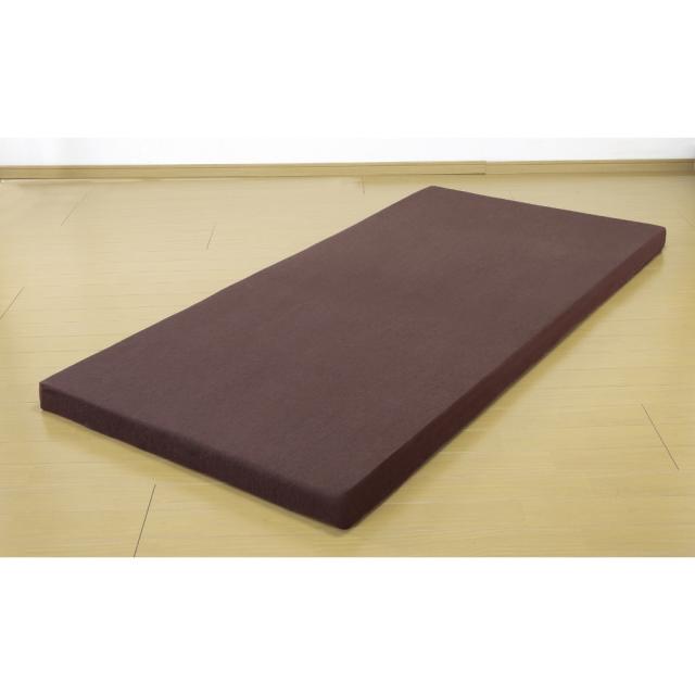 極厚高反発マットレス シングル ブラウン[0457320] 【直送品】 返品・キャンセル・他商品と同時購入は不可