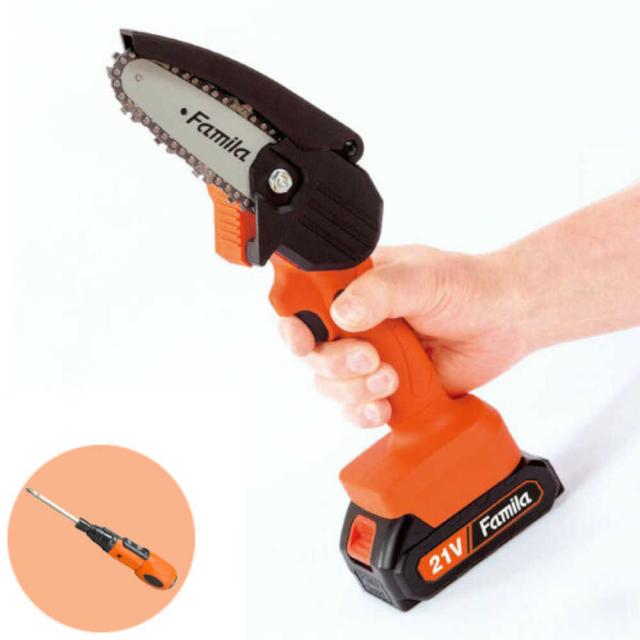 ハンディーチェーンソー+充電式小型電動ドライバー[04622] 【直送品】 返品・キャンセル・他商品と同時購入は不可