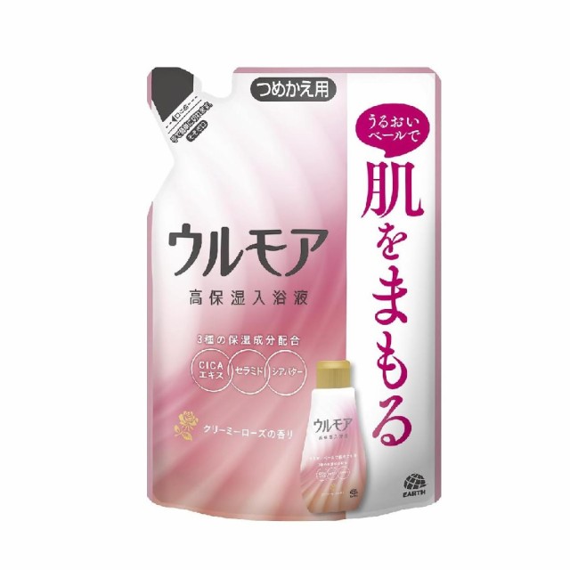 アース製薬 ウルモア 高保湿入浴液 クリーミー ローズ 詰替え 480ml