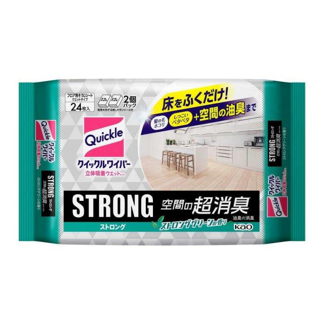 花王 クイックルワイパーWシートSTRONG空間の超消臭 24枚【10個セット】