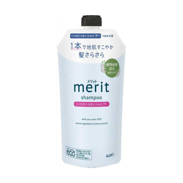 【医薬部外品】花王 メリット リンスのいらないシャンプー つめかえ用 320ml   【24個セット】