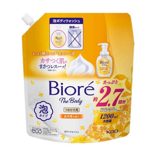 花王 ビオレ ザ ボディ 泡タイプ 金木犀の香り つめかえ用 1200ml   【6個セット】