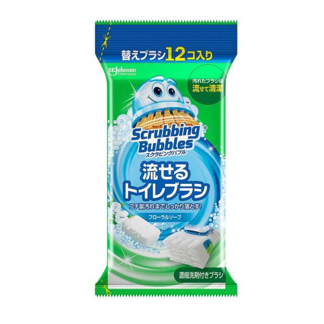 ジョンソン NSB流せるトイレブラシフローラルソープ替え 替え12個 【5個セット】