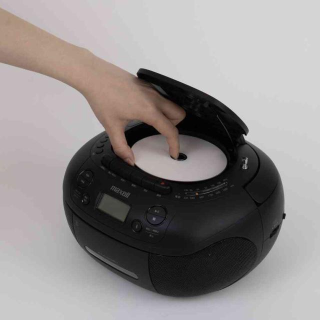 マクセル CDラジオカセットレコーダー Maxell ブラック MXCR-200 1台_1