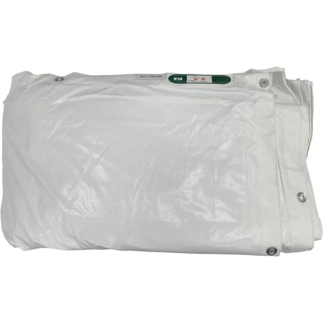 ユタカメイク 白防炎シート普及型 10.0m×10.0m 【直送品】 返品・キャンセル・他商品と同時購入は不可