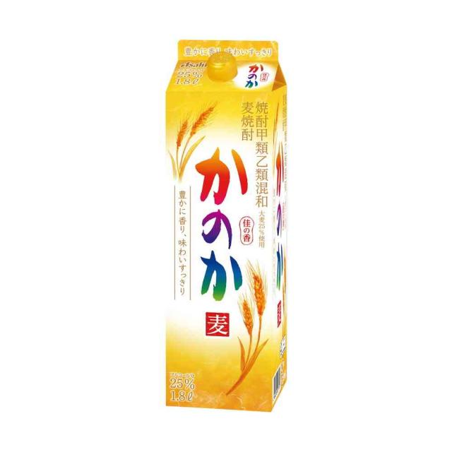 アサヒ 麦焼酎 かのか 25度 紙パック 1800ml 【12個セット】 12,283円