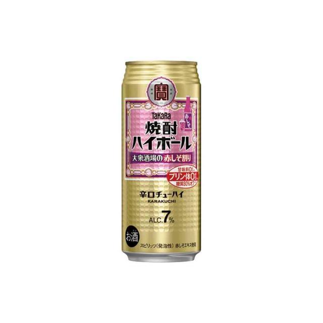 宝酒造 焼酎 ハイボール 大衆酒場の赤しそ割り 500ml   【48個セット】