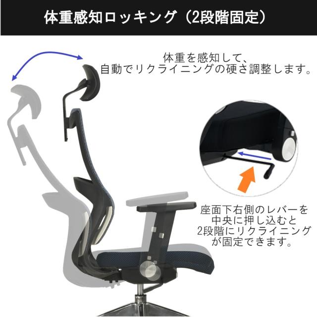 エルゴノミックチェア JG3-104OR 肘付オフィスチェア 【直送品】 返品・キャンセル・他商品と同時購入は不可_1