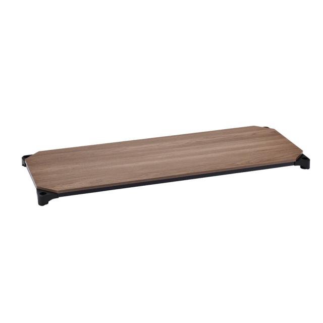 エレクター ベーシックシリーズウッドシェルフ W1200xD600mm ウォールナットウッド ブラックフレーム 棚用 B2448MWB1