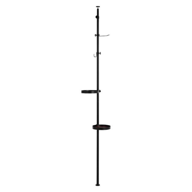 突っ張り棒＆パーツ5点セット(丸型） KTR-3113-BB 【直送品】 返品・キャンセル・他商品と同時購入は不可