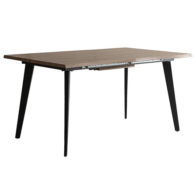 伸長ダイニングテーブル エスレ DT-N1418 ブラウン 組立必要【直送品】 返品・キャンセル・他商品と同時購入は不可