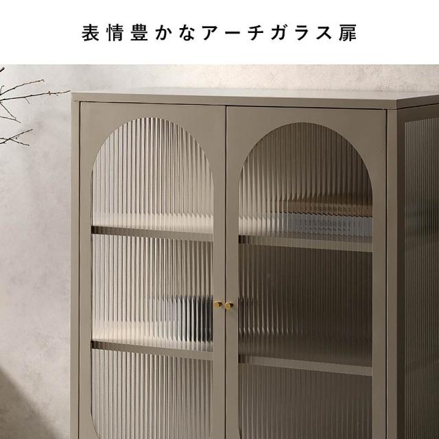 ガラスキャビネット ムーン CBN-1100 ホワイト 組立必要【直送品】 返品・キャンセル・他商品と同時購入は不可_3