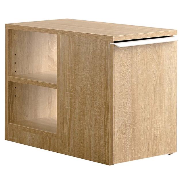 ゴミ箱付きサイドテーブル ノット DB-3065 ナチュラル 組立必要【直送品】 返品・キャンセル・他商品と同時購入は不可