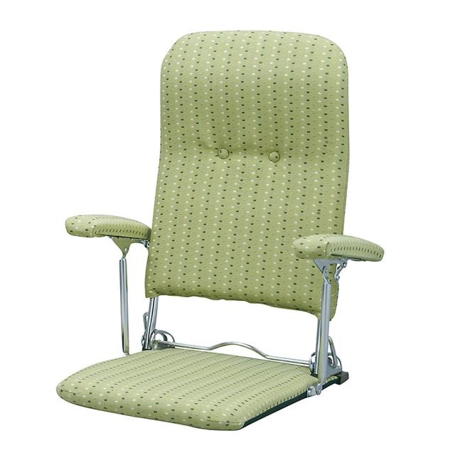 折りたたみ座椅子 PLACE（プラス）YS-1046 GR【直送品】 返品・キャンセル・他商品と同時購入は不可