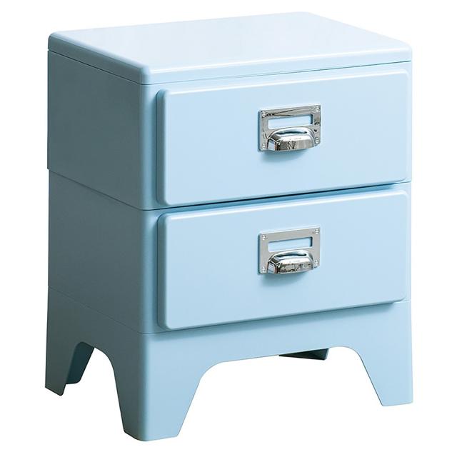 多段チェスト クラン CBN-H002 ライトブルー 【直送品】 返品・キャンセル・他商品と同時購入は不可