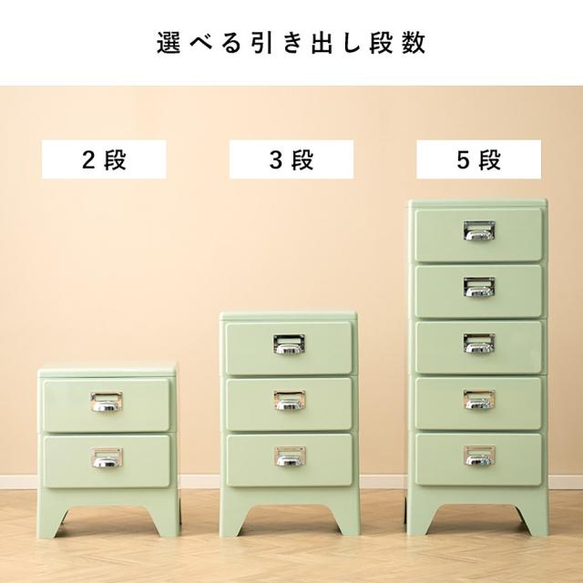 多段チェスト クラン CBN-H002 ライトグリーン 【直送品】 返品・キャンセル・他商品と同時購入は不可_9