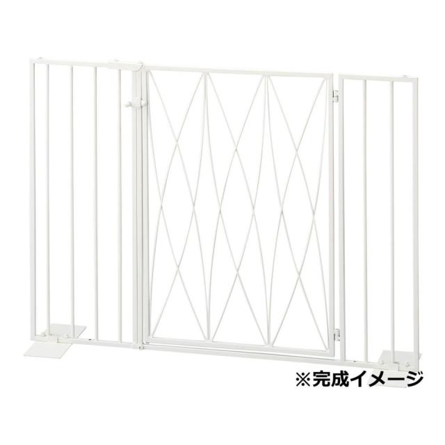 ペットゲート オーバル 扉タイプ ミルク S23-0649 【直送品】 返品・キャンセル・他商品と同時購入は不可