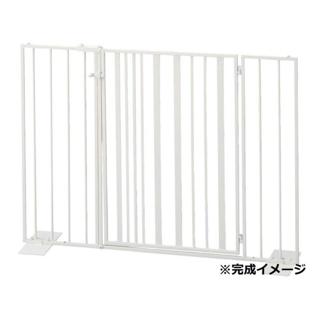 ペットゲート ストライプ 扉タイプ ミルク S23-0651 【直送品】 返品・キャンセル・他商品と同時購入は不可