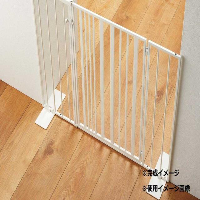ペットゲート ストライプ 扉タイプ ミルク S23-0651 【直送品】 返品・キャンセル・他商品と同時購入は不可_2