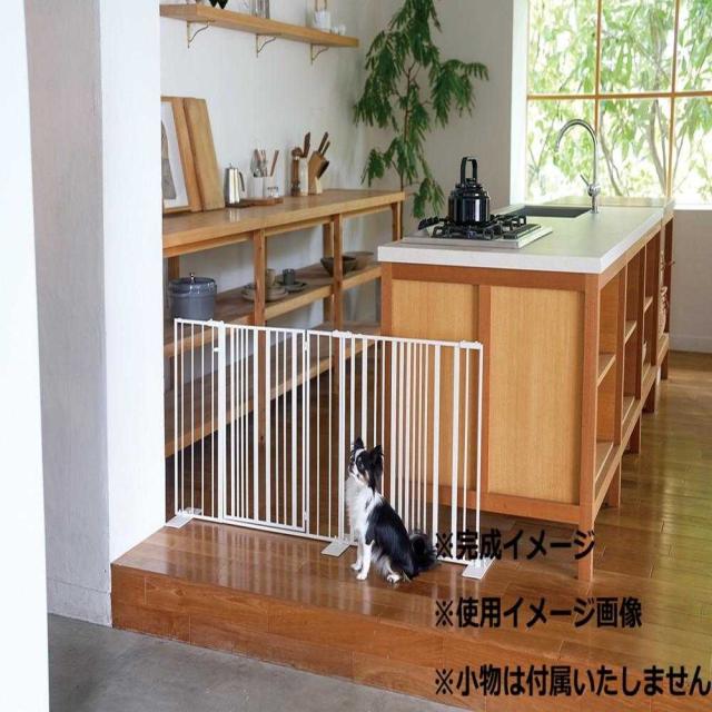 ペットゲート ストライプ 扉タイプ ミルク S23-0651 【直送品】 返品・キャンセル・他商品と同時購入は不可_5