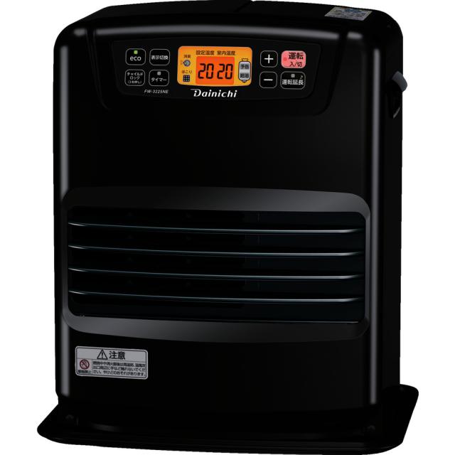ダイニチ 石油ファンヒーター FW-3225NE-ブラック 【直送品】 返品・キャンセル・他商品と同時購入は不可