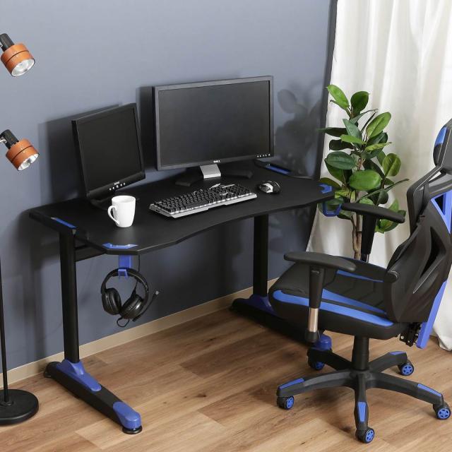 GAMING DESK XeNO（ゼノ）BLUE 38131 【直送品】 返品・キャンセル・他商品と同時購入は不可_1