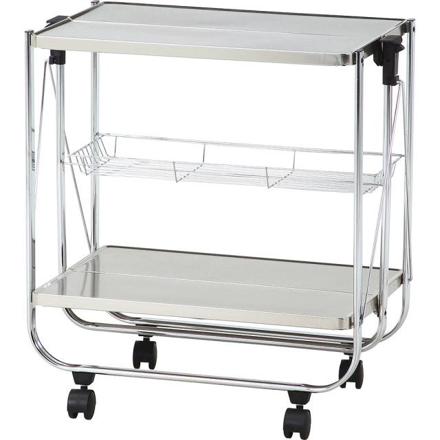 スタイリッシュフォールディングワゴン 45058 メーカー直送 ▼返品・キャンセル不可【他商品との同時購入不可】   の通販は 9,625円