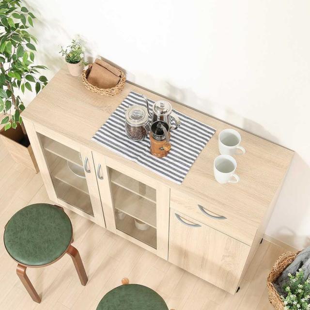 キッチン収納キャビネット 115×40 99904 【直送品】 返品・キャンセル・他商品と同時購入は不可