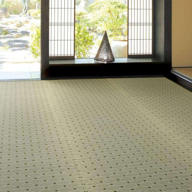 国産い草カーペット ダイヤ 江戸間6畳 メーカー直送 ▼返品・キャンセル不可【他商品との同時購入不可】