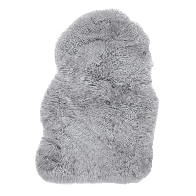 可愛い ムートンフリース 60x90cm M-511  グレー 【直送品】 返品・キャンセル・他商品と同時購入は不可