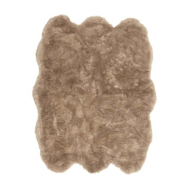 可愛い ムートンフリース 140x180cm M-511 ブラウン 【直送品】 返品・キャンセル・他商品と同時購入は不可