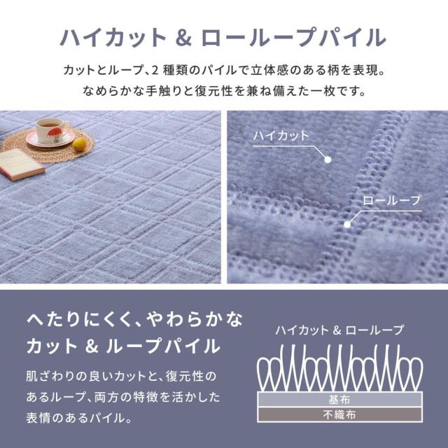 抗菌・防臭加工の平織カーペット シオン 本間3畳 グレー 【直送品】 返品・キャンセル・他商品と同時購入は不可_4
