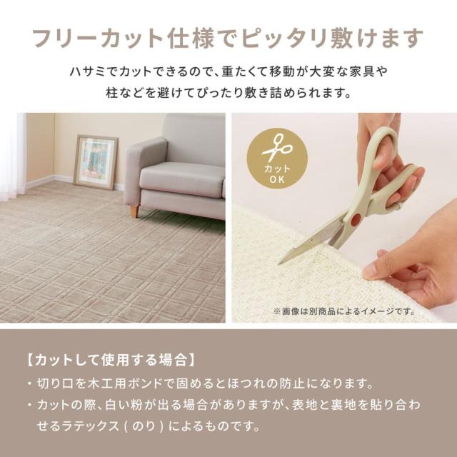 抗菌・防臭加工の平織カーペット シオン 本間3畳 グレー 【直送品】 返品・キャンセル・他商品と同時購入は不可_5
