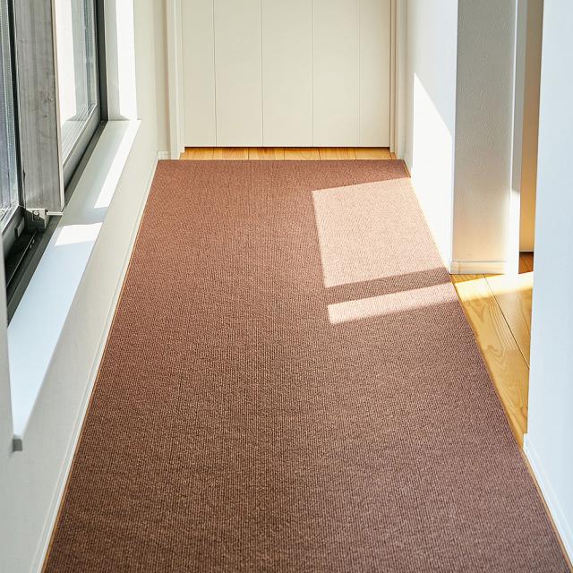 廊下カーペット ロングマット  ピタロ ブラウン 90×600 【直送品】 返品・キャンセル・他商品と同時購入は不可
