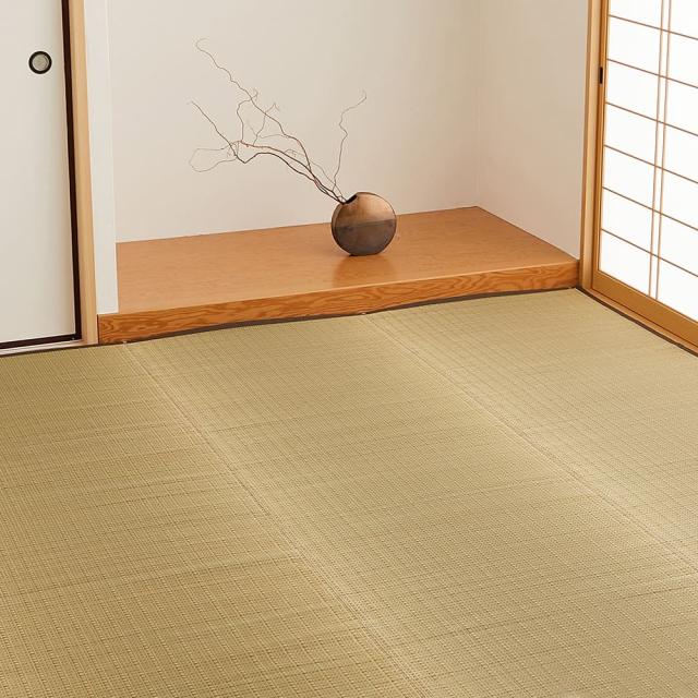 国産い草カーペット 清涼 本間6畳 ベージュ 【直送品】 返品・キャンセル・他商品と同時購入は不可