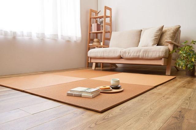 DIY畳 樹 同色9枚セット BR 82×82×1.3cm 【直送品】 返品・キャンセル・他商品と同時購入は不可
