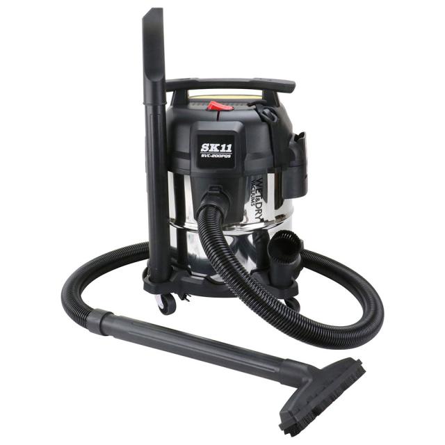 乾湿両用掃除機ステン 静音 SVC-200PQS 【直送品】 返品・キャンセル・他商品と同時購入は不可