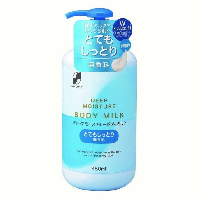 SUNSTYLE サンスタイル ディープモイスチャーボディミルク 無香料 450ml 