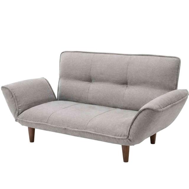 日本製 カウチソファ二人掛け KAN タスクグレー 【直送品】 返品・キャンセル・他商品と同時購入は不可