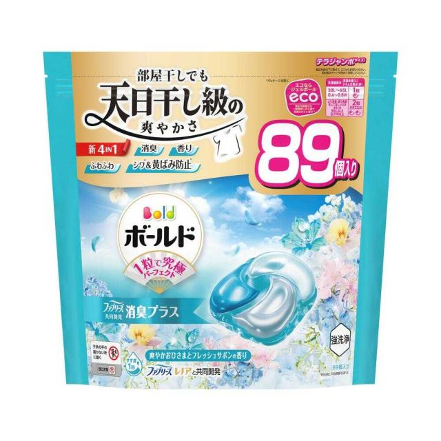 P&G ボールド ジェルボール 4in1 爽やかおひさまとフレッシュサボン 詰め替え テラジャンボ 89個 