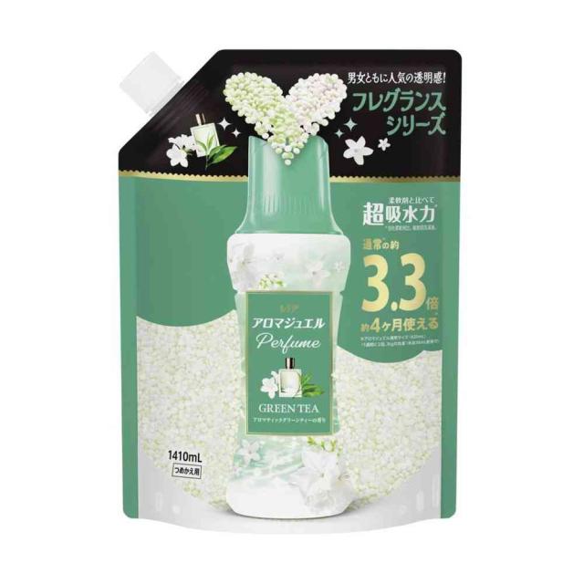 P＆G レノアアロマジュエル グリーンティーの香り つめかえ用 超特大サイズ 1410mL   【5個セット】