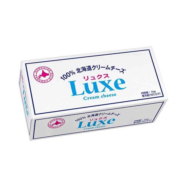 ◆[冷蔵] 北海道乳業 Luxe 100％北海道産クリームチーズ1kg×6箱1kg×6箱【直送品・クール便】 返品・キャンセル・他商品と同時購入は不可