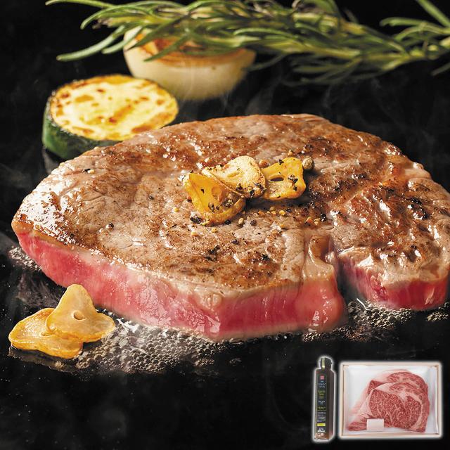 松阪牛ロースステーキ＆にんにくソースセット 産直品 お土産 ギフト