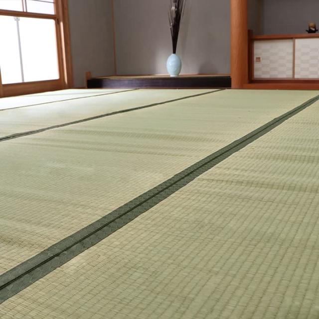 純国産 い草 上敷き カーペット 双目織 『草津』 江戸間8畳(約352×352cm） 安心安全の純国産い草上敷き