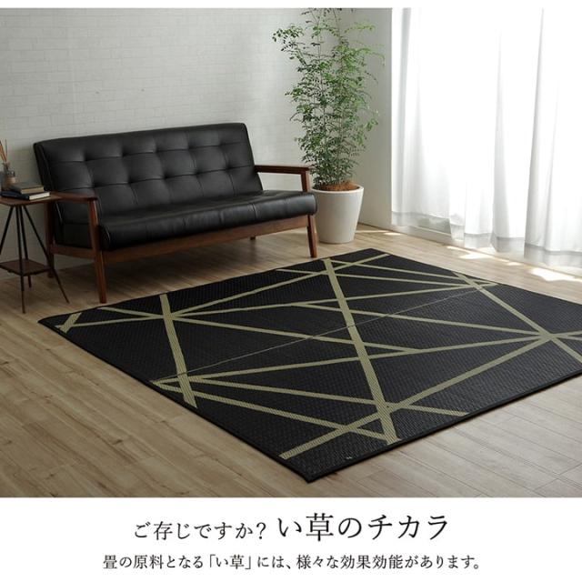 ラグ い草 モダン 純国産 国産 日本製 ウレタン 抗菌防臭 自然素材 ナチュラル 約191×250cm 抗菌防臭で清潔な、国産い草ラグ_5